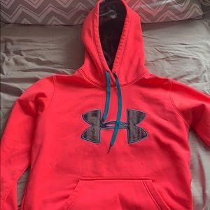 pink under armour hoodie